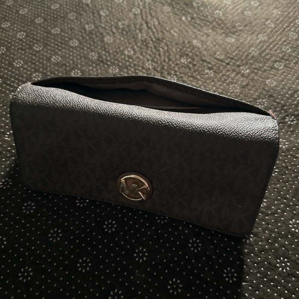 Black Wallet with Gold Logo